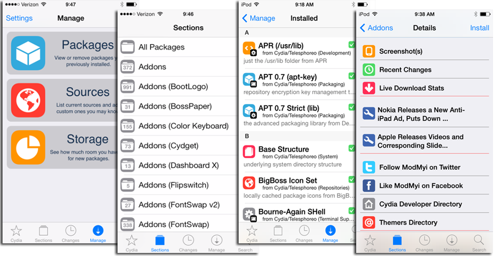 best hacking sources for cydia apps